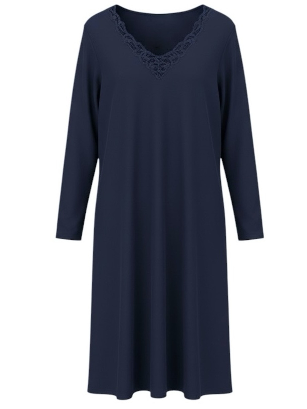 Calida Navy Cotton Nightgown Cosy Cotton Nights Size Medium